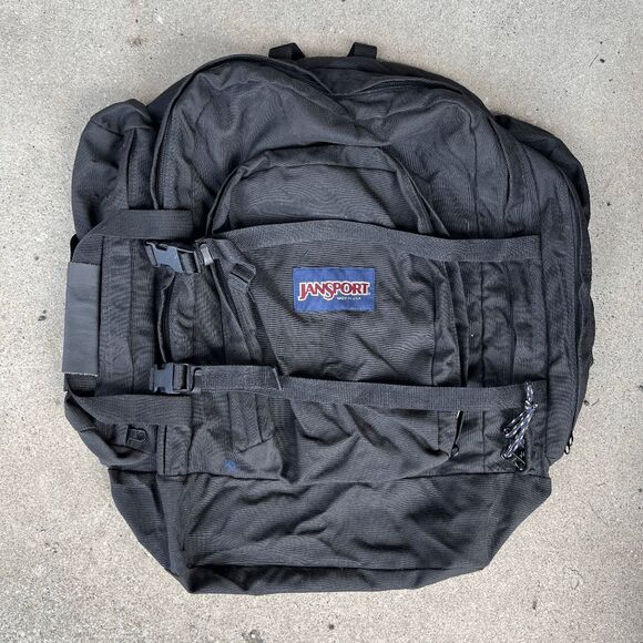 VTG JanSport USA Convertible Duffel Backpack Oversized Travel Bag 22x16 - Picture 1 of 13